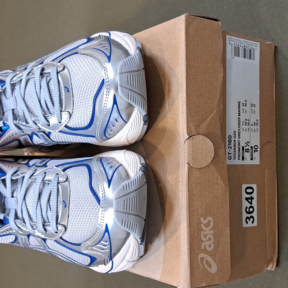 Asics GT-2160 Sneakers - Color: Piedmont Grey/Deep Marine - Size: Men 8.5 - Picture 4 of 9